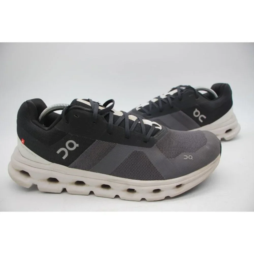 On Cloud Cloudrunner Men's Size 11.5 Black White Gray Running Shoes
